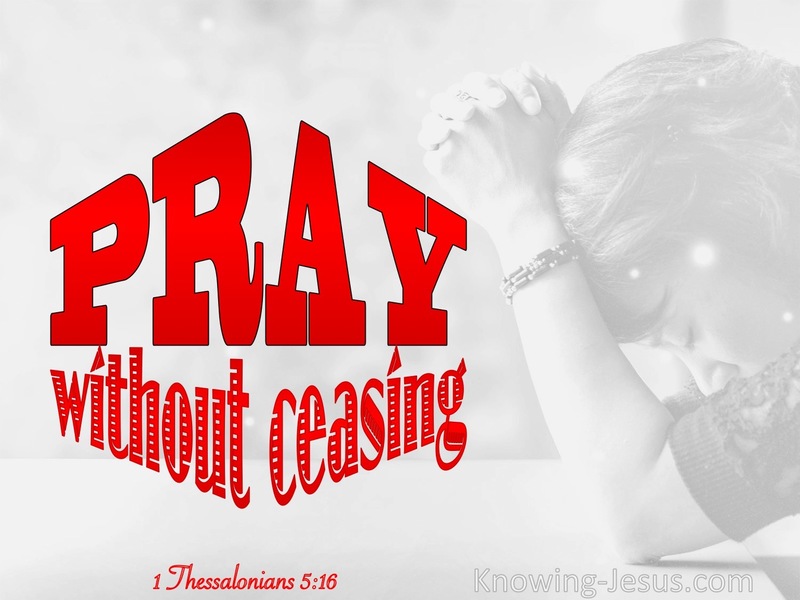1 Thessalonians 5:17 Pray Without Ceasing (red)